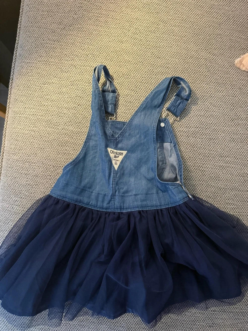 OshKosh B'gosh Denim Bib Overall Dress in Navy